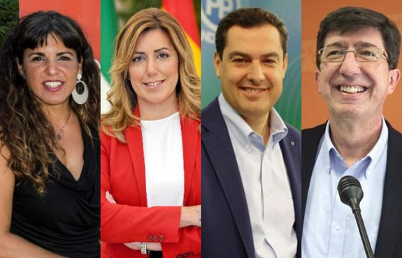 Principales candidatos a las elecciones andaluzas de 2018