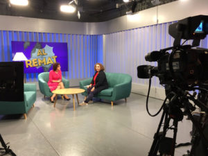 Sonia El Hakim con Pepa Gómez en LevanteTV