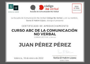 Muestra certificado